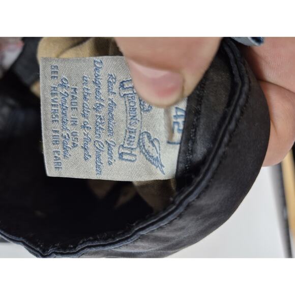 Robin's Jeans The Show Motorcycle W42 L35 Men Black White Coated Slim - Picture 7 of 10